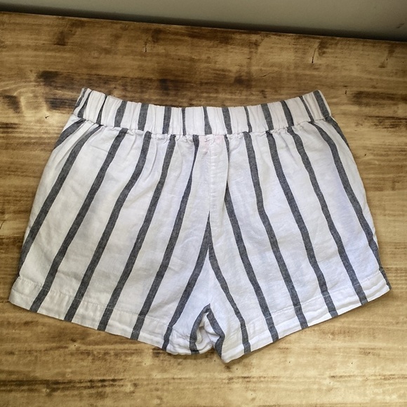 JOE Fresh Striped Cotton Linen Blend Shorts - Picture 5 of 7